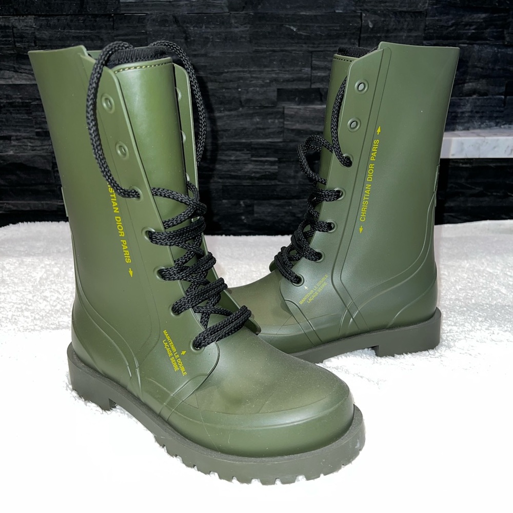 Army Green Dior combat boots
